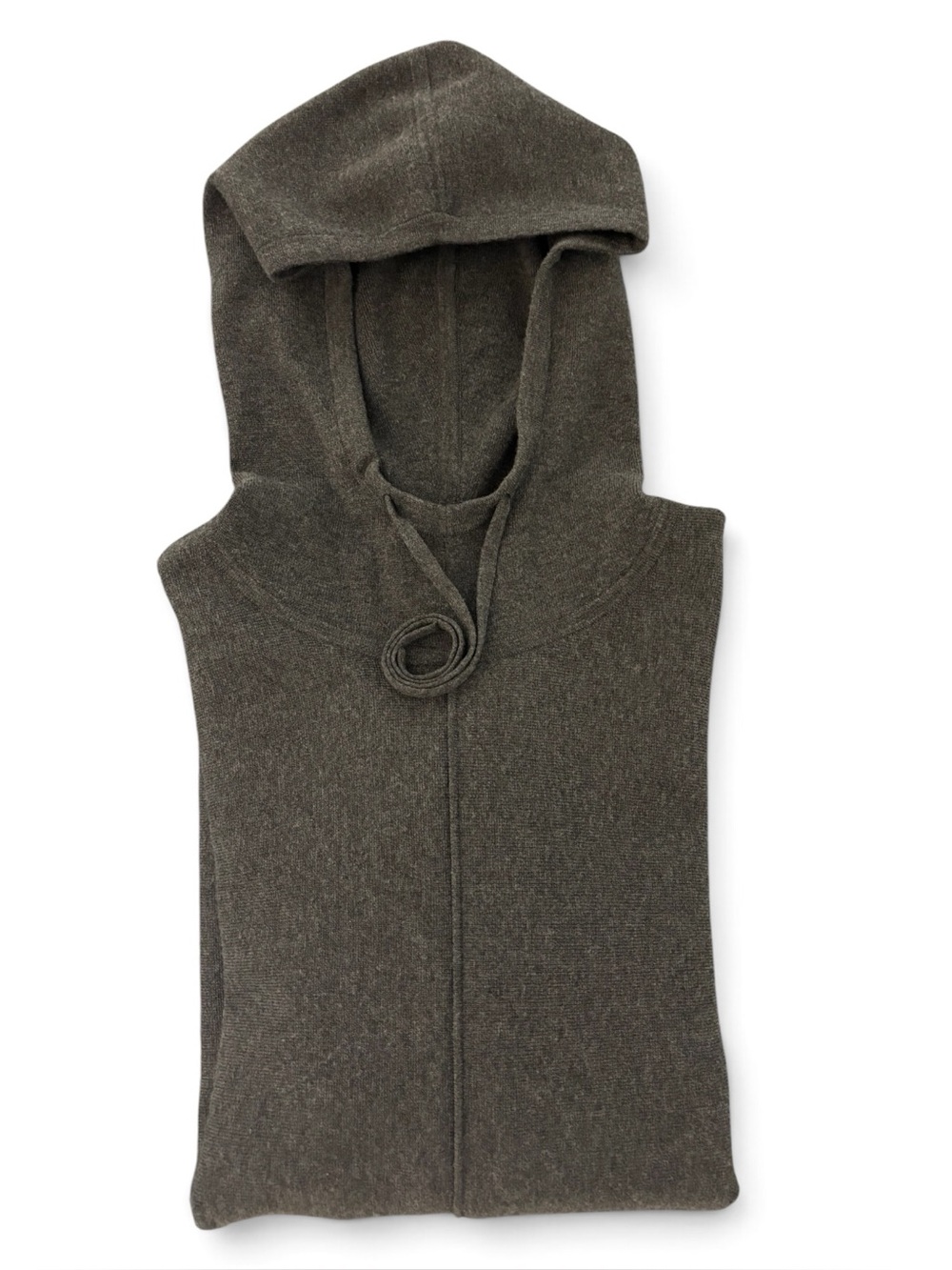 Like New Banana Republic Milano Knit Sweater Hoodie Dark Charcoal Gray Size M
